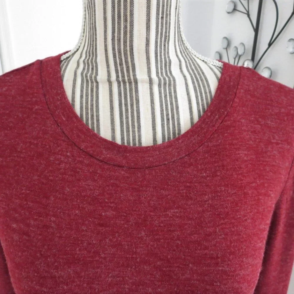 New LISTICLE Sexy Sweater Mini Dress Heathered Red Form Fitting M - Picture 3 of 13